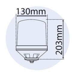 Girofar Xenon 12/24V cu 1 punct de prindere (Bolt)